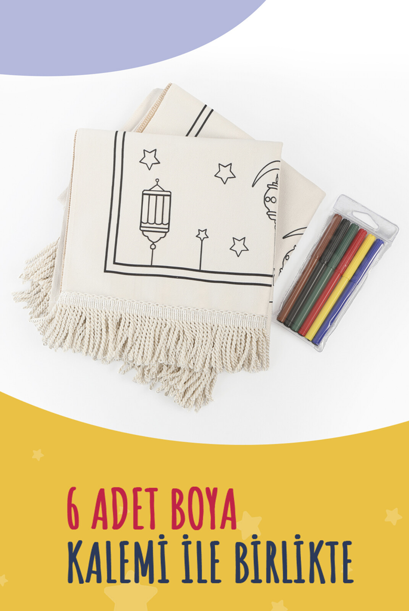 Boyanabilir Seccade Seti – Kalemli Silindir Kutulu