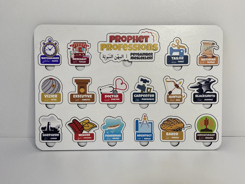 Peygamber Meslekleri İslami Eğitici Öğretici Ahşap Oyuncak