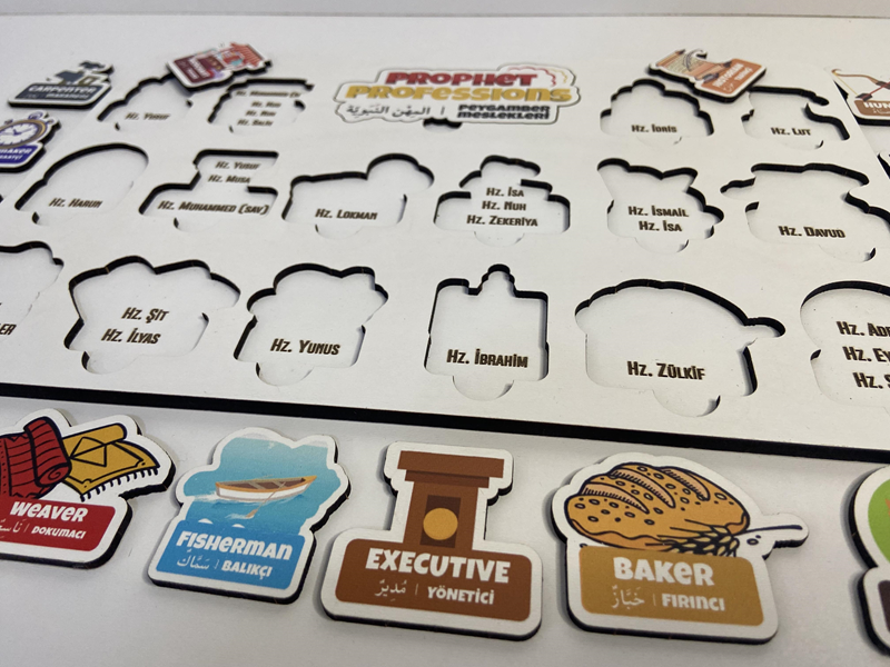 Peygamber Meslekleri İslami Eğitici Öğretici Ahşap Oyuncak