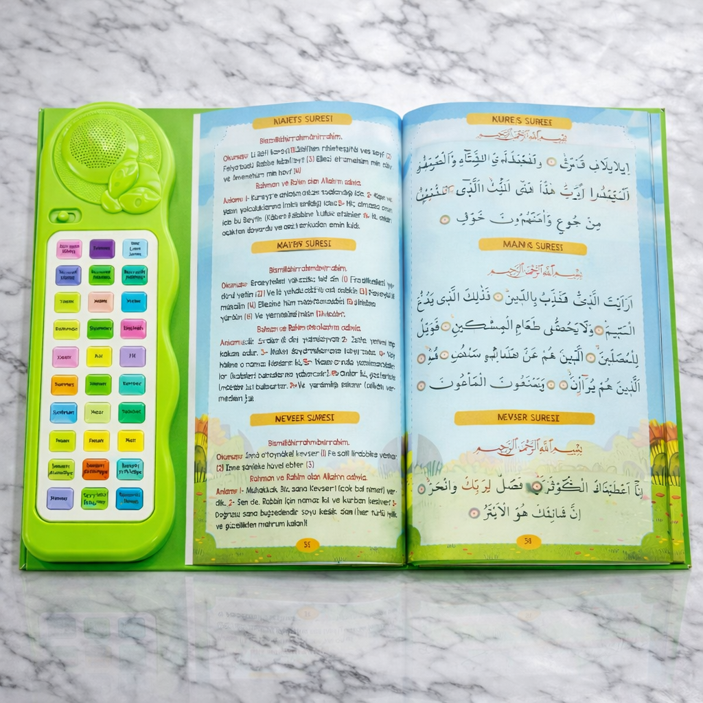 Sesli Yasin ve Sureler Öğreten Cihaz Kitaplı