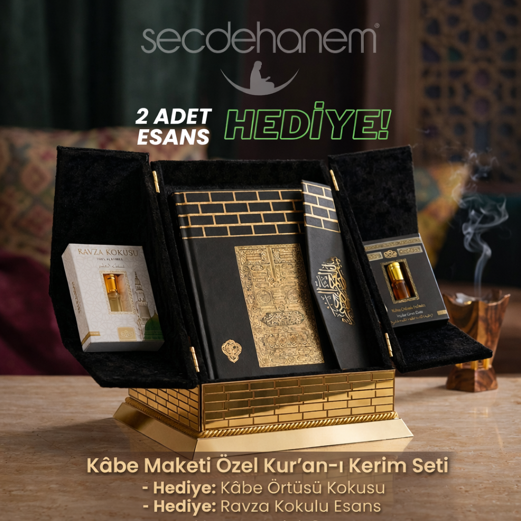 Kâbe Maketi Açılır Kur'an-ı Kerimli Set
