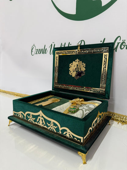 Saray Koleksiyonu – Kadife Sandık Kur’an-ı Kerim ve Hediye Seti