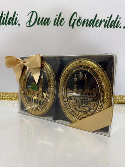 Mübarek Mekânlar Çiftli Çerçeve Seti – Premium Hediye